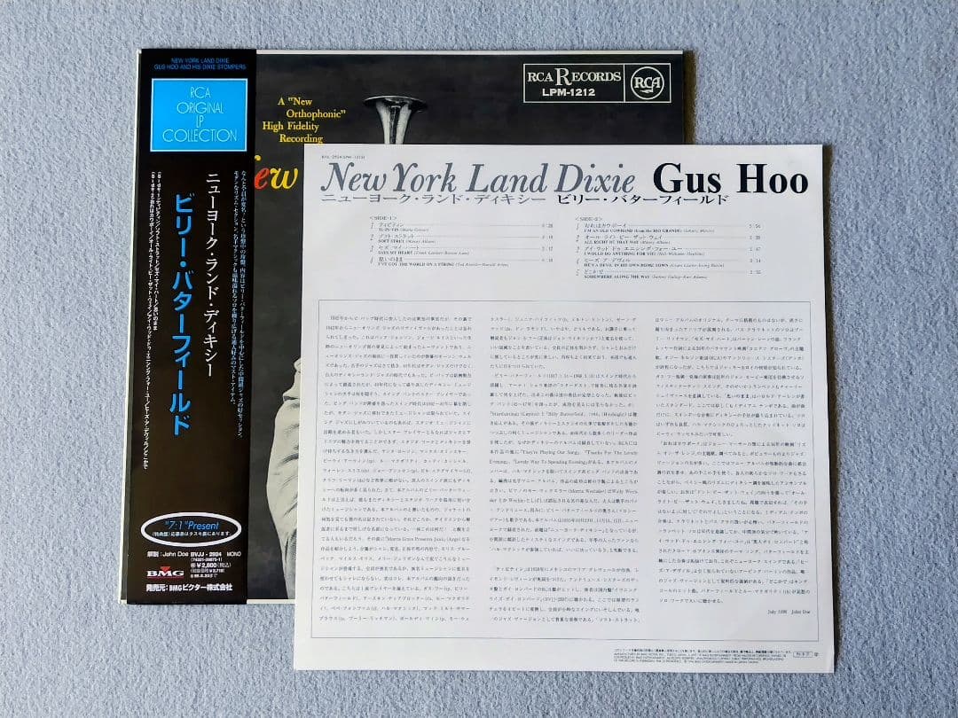 Gus Hoo and His Dixie Stompers - New York Land Dixie Japan LP Vinyl w/Obi