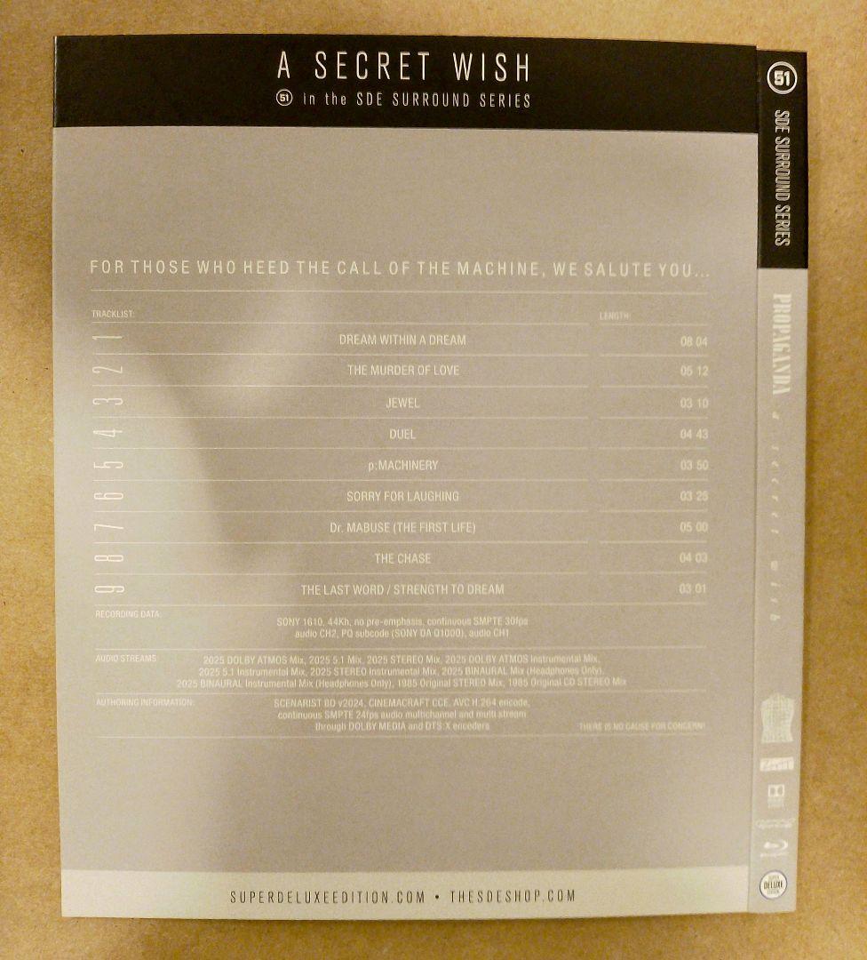 Propaganda A Secret Wish Blu-ray 5.1 Unopened Japan Import Limited Ed | Japansoundstore