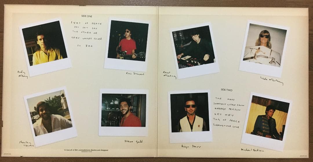 Paul McCartney Pipes of Peace Vinyl LP 1983 Japan Issue with Japanese Liner Note