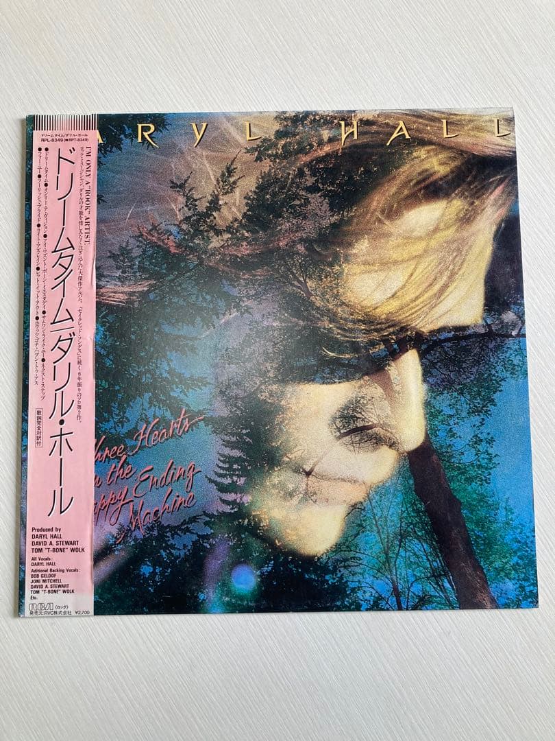 Daryl Hall Three Hearts in the Happy Ending Machine LP Japan Pressing w/ Obi
