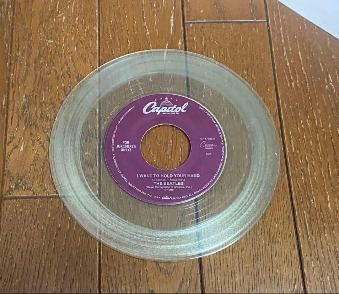 The Beatles - I Want To Hold Your Hand - Rare Clear Vinyl 7" Jukebox Single USA