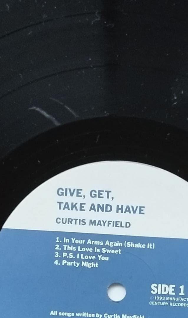 Curtis Mayfield - Give, Get, Take And Have LP Japan Reissue w/ Obi Soul