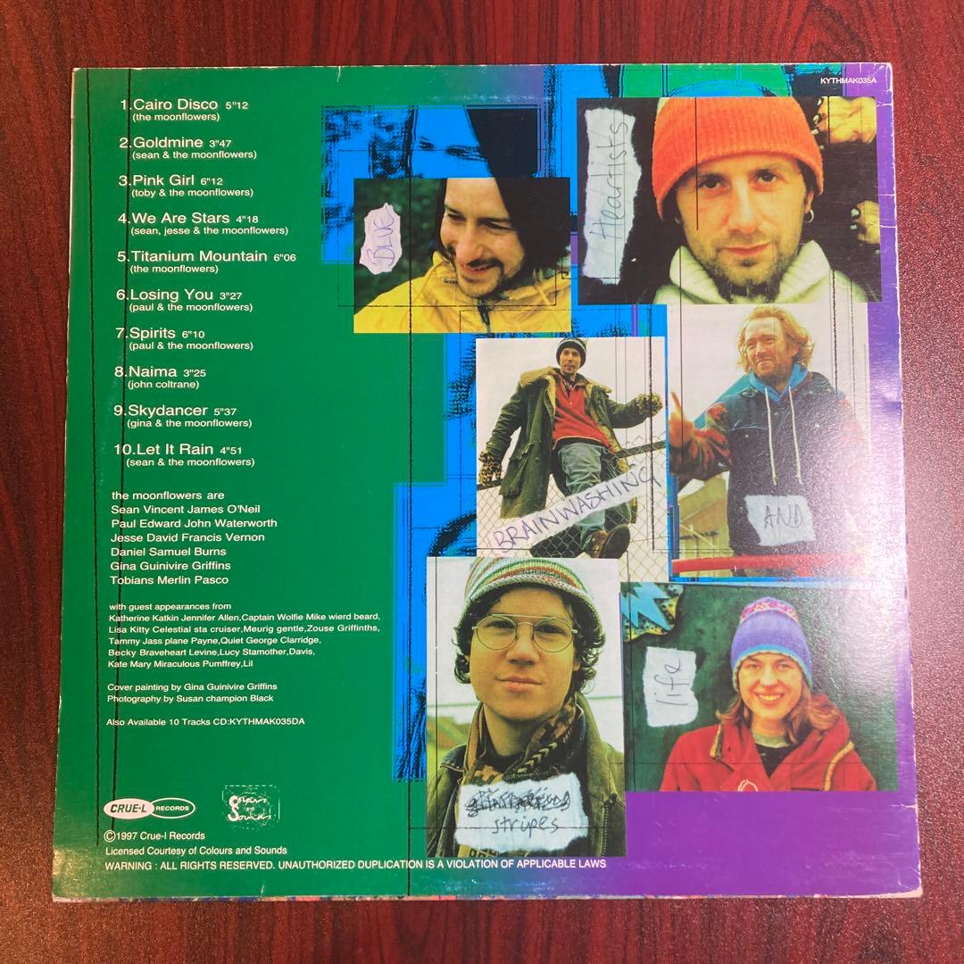 The Moonflowers - Brainwashing And Heartists Blue Life Stripes LP + 7" Japan