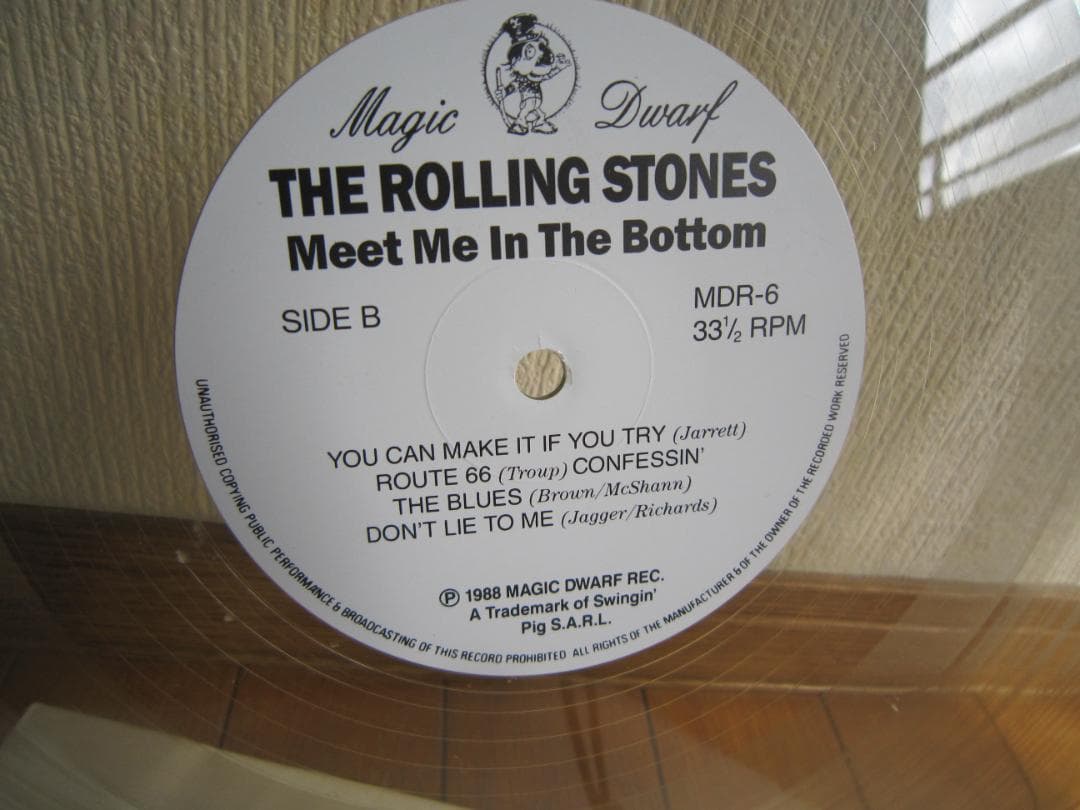 The Rolling Stones - Meet Me In The Bottom Vinyl LP 1988 Magic Dwarf Clear Color