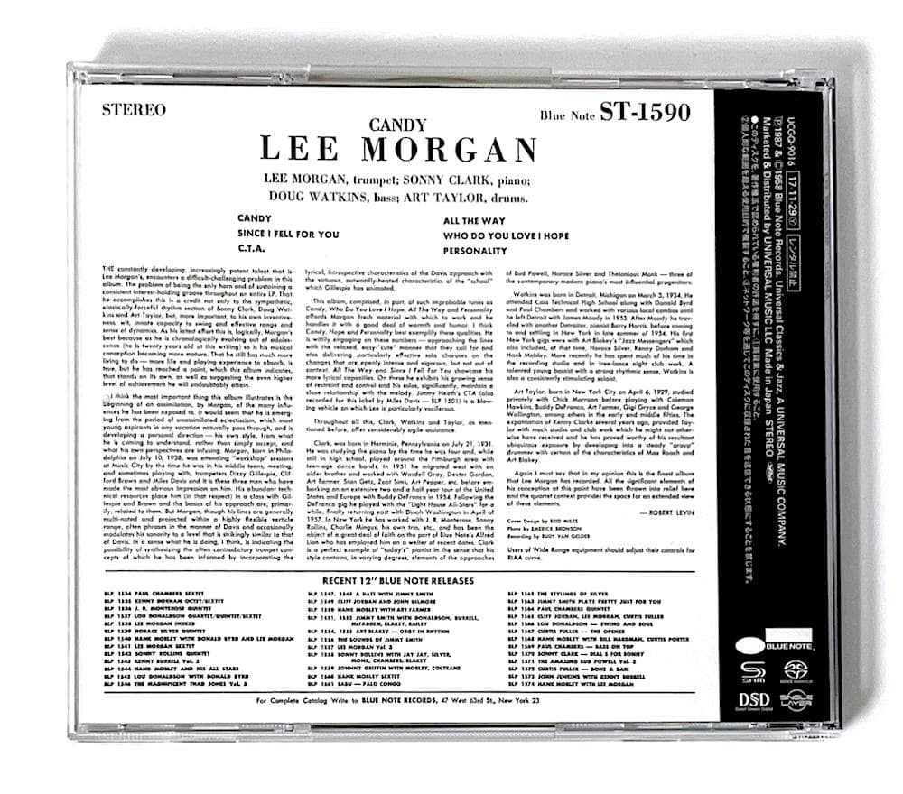 Lee Morgan Candy SACD SHM Limited Edition Out of Print Jazz CD Used | Japansoundstore
