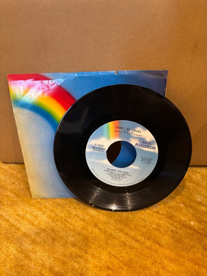 Bobby Brown Don't Be Cruel 7" Single MCA Records Rainbow Sleeve 1988
