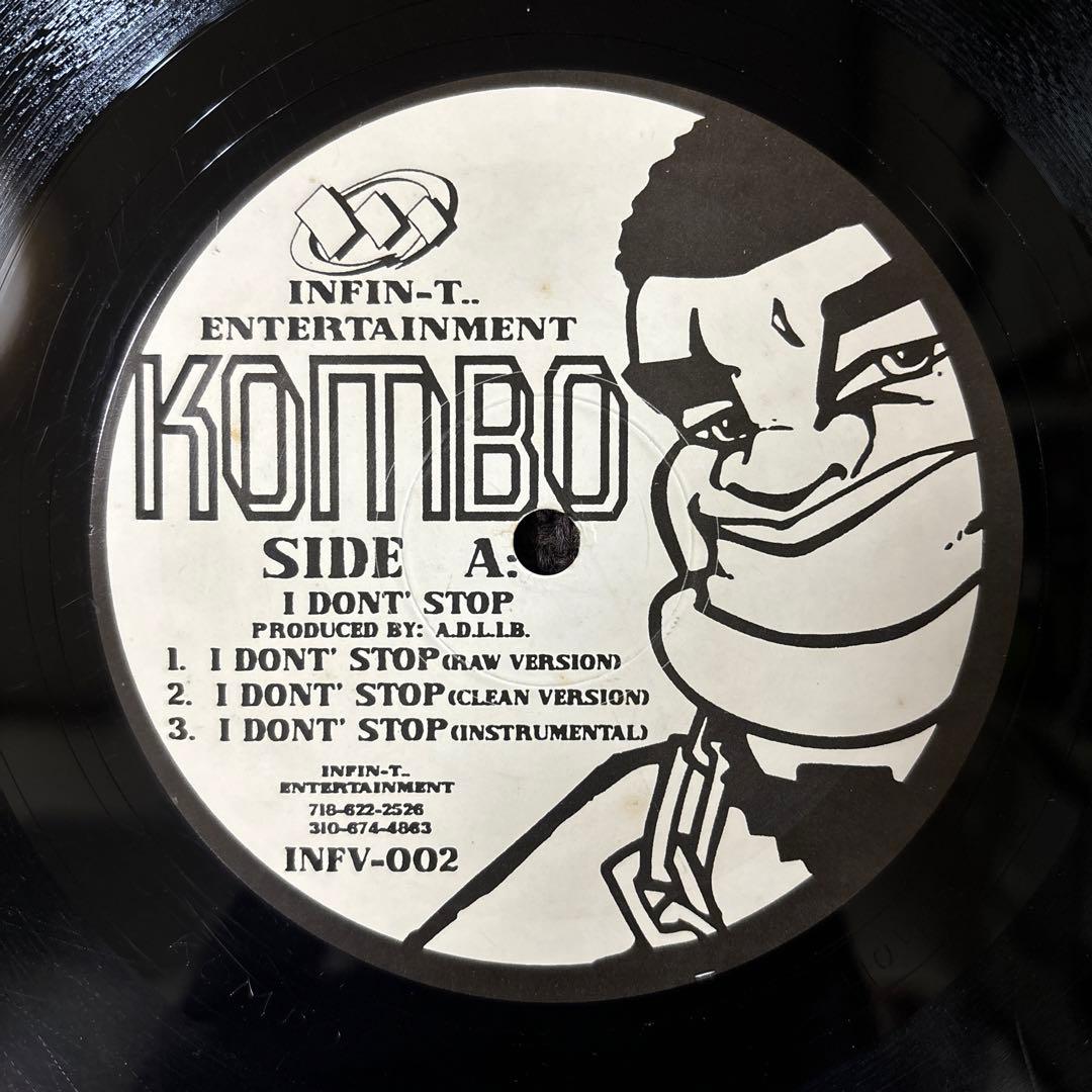 Kombo - I Don't Stop / Pop Shit 12" Vinyl Underground Hip Hop Classic