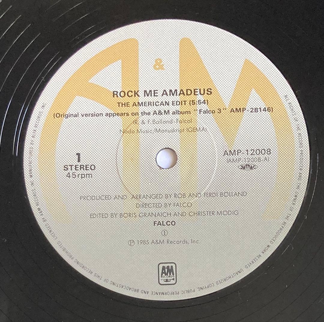 Falco - Rock Me Amadeus 12" Single Japan Pressing A&M AMP-12008 80s Disco Hit