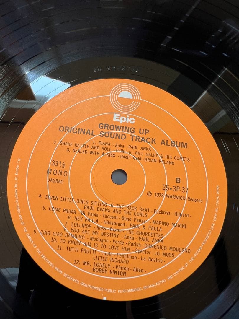 Growing Up Original Soundtrack LP Japan 1978 Soundtrack Compilation w/ OBI
