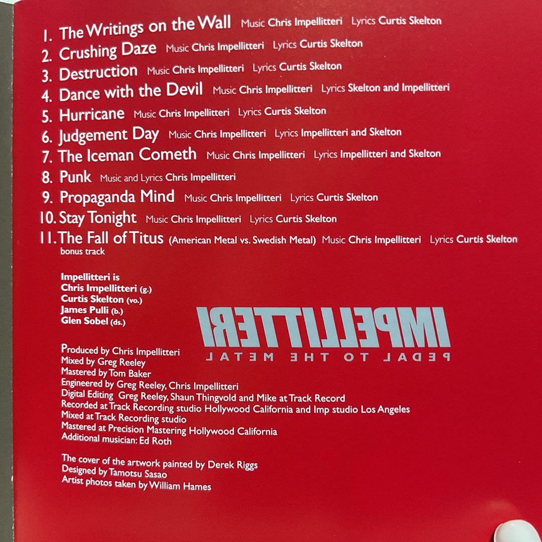 Impellitteri - Pedal To The Metal CD Japan Press with OBI 2004