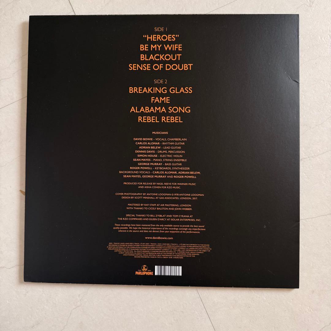 David Bowie Live in Berlin 1978 LP Limited Orange Vinyl Record