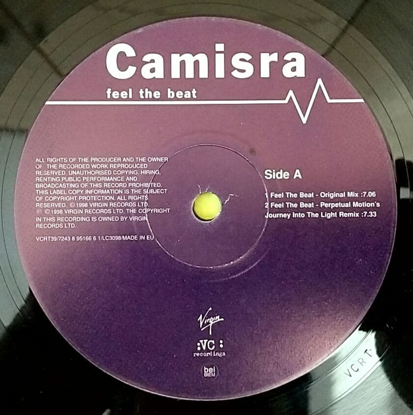 Camisra - Feel The Beat 12" Vinyl Single (1998 Club Classic)
