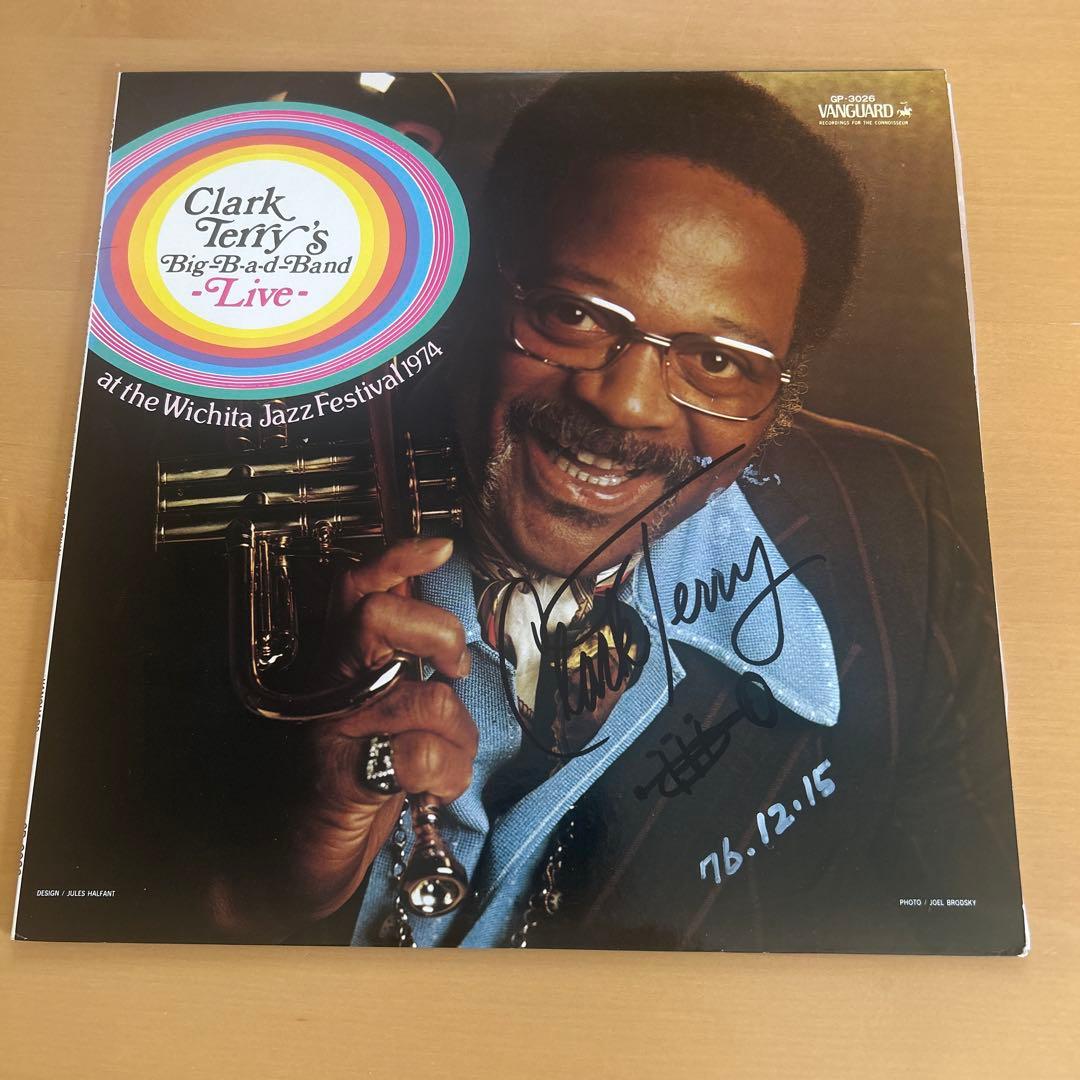Clark Terry's Big B-A-D Band Live At Wichita Jazz Festival 1974 LP Japan Signed