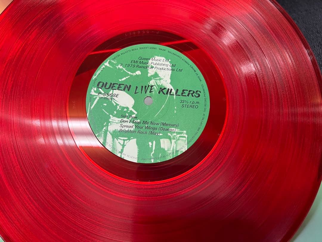 QUEEN Live Killers 2LP Japan Green & Red Colored Vinyl Set w/ Liner P-5567E/8E