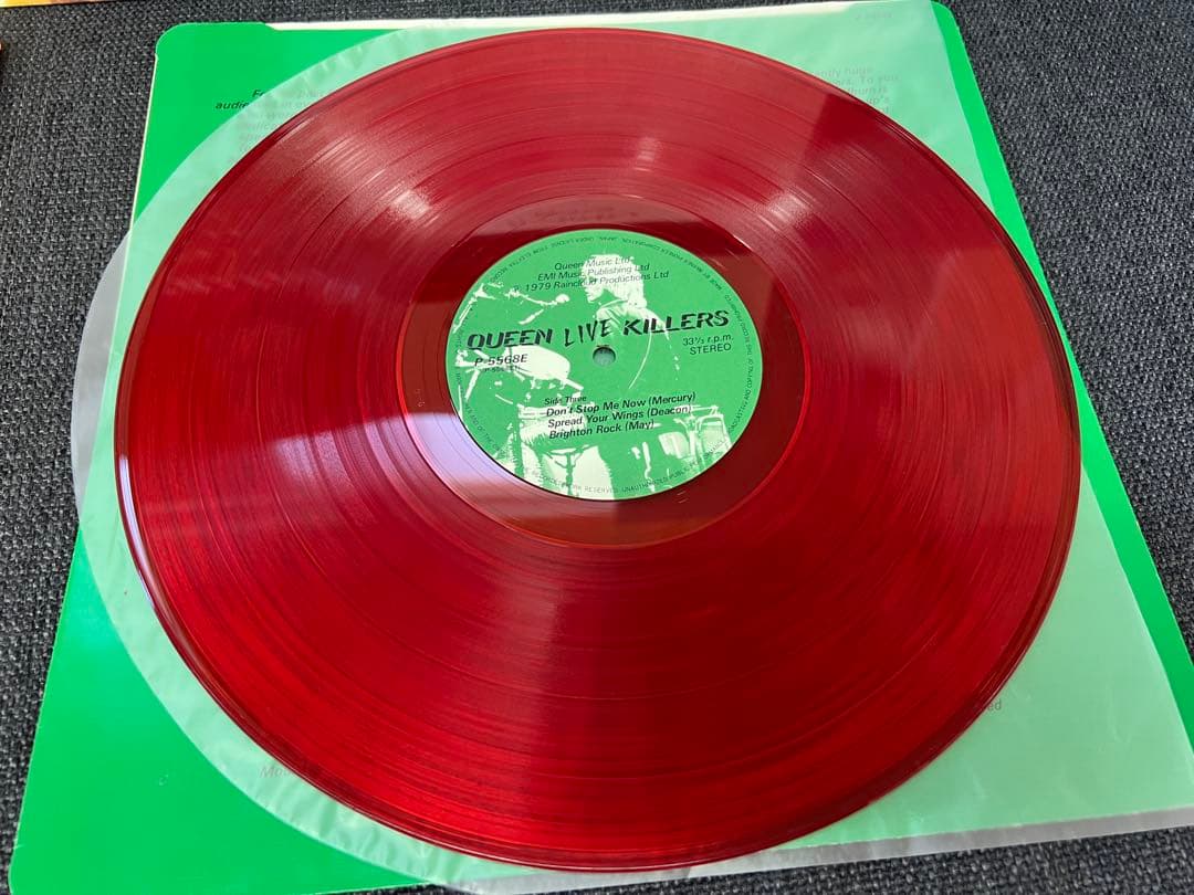 QUEEN Live Killers 2LP Japan Green & Red Colored Vinyl Set w/ Liner P-5567E/8E