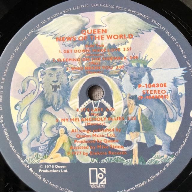 Queen - News Of The World LP Vinyl Japan Pressing w/ Obi & Insert
