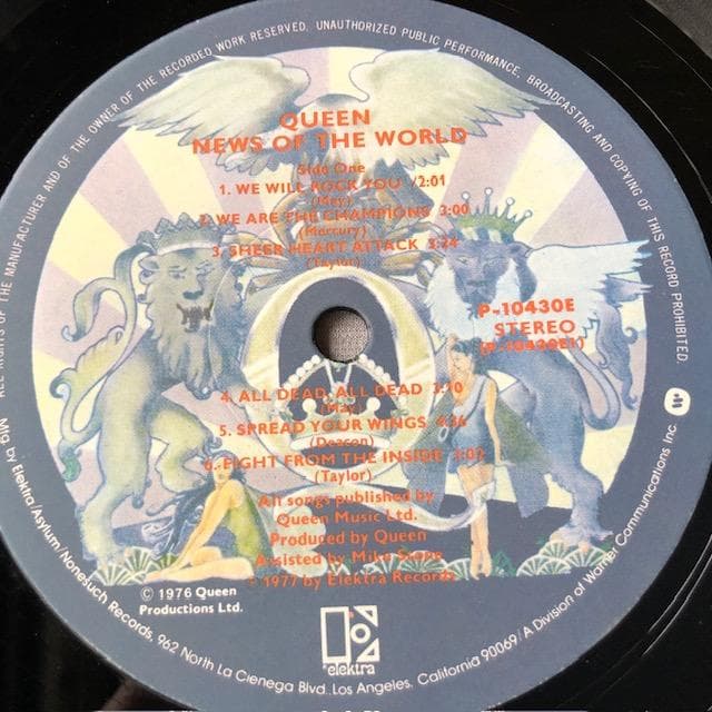 Queen - News Of The World LP Vinyl Japan Pressing w/ Obi & Insert