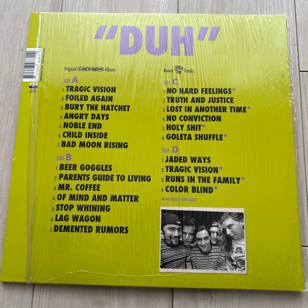 Lagwagon - Duh 2LP Vinyl Record Fat Wreck Chords Reissue Punk Rock