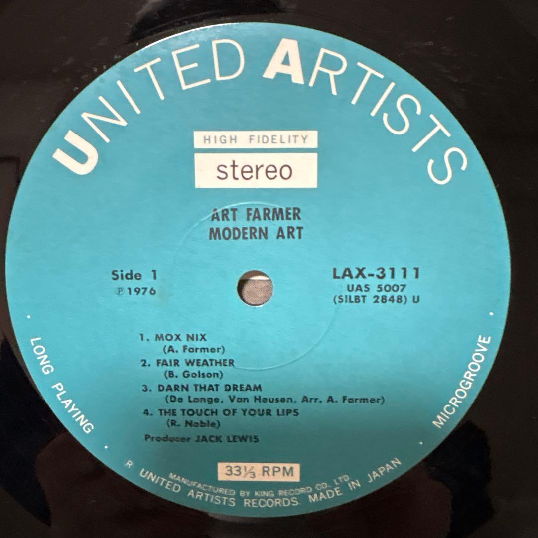 Art Farmer Modern Art Jazz LP UA Series Used | Japansoundstore