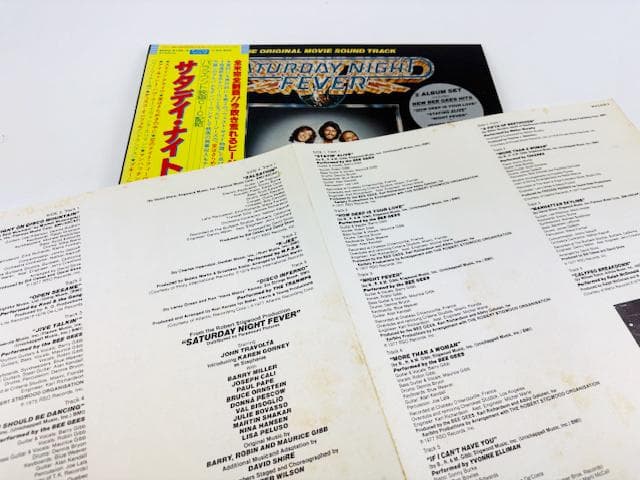 Bee Gees Saturday Night Fever Soundtrack 2LP Japan Vinyl Obi Original Record