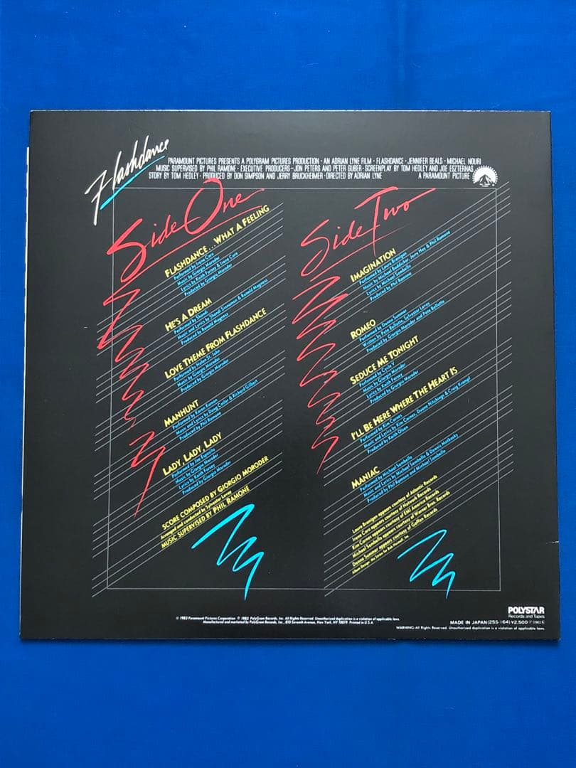 Flashdance Original Soundtrack LP Japan 1983 Casablanca 25S-164 w/ Obi