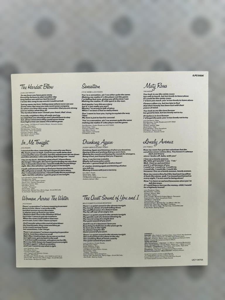 Jess Roden The Player Not The Game SHM-CD Japan Press Limited Mini LP Obi 2010