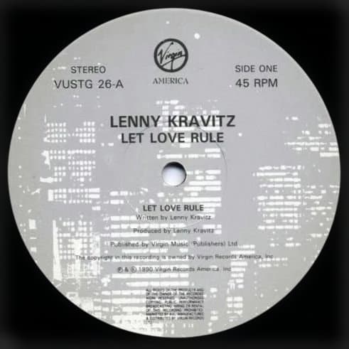 Lenny Kravitz - Let Love Rule - 12" Vinyl Single, 1990 UK Pressing