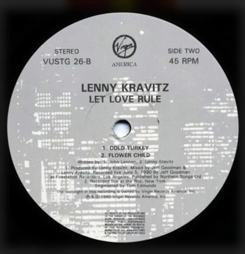 Lenny Kravitz - Let Love Rule - 12" Vinyl Single, 1990 UK Pressing