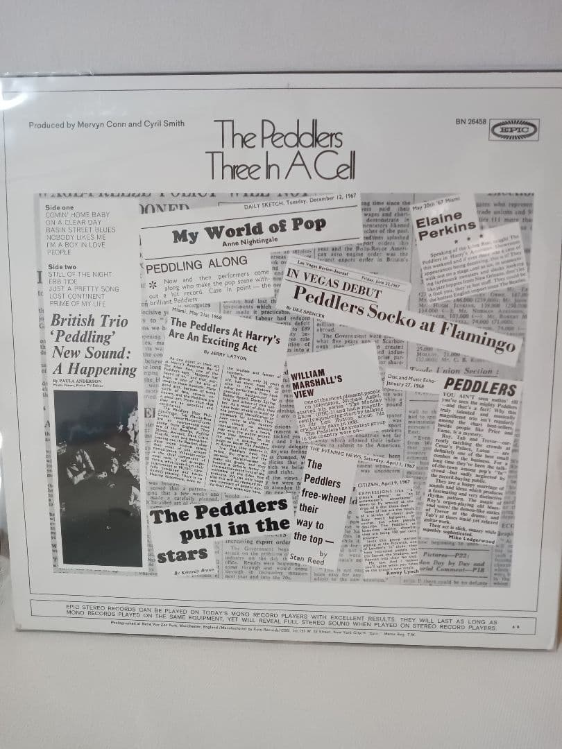 The Peddlers - Three in a Cell Vinyl LP Epic Records 1968 Mod Jazz Pop Soul
