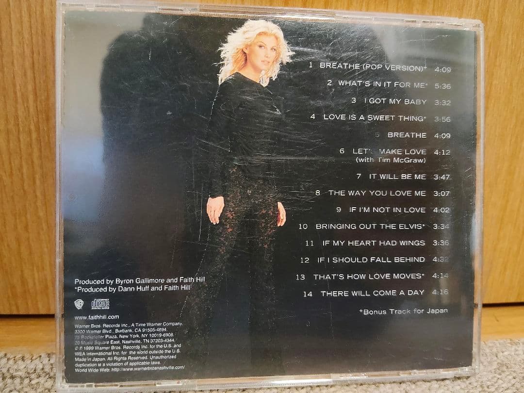 Faith Hill - Breathe CD Japan Press with Japanese Liner Notes 1999