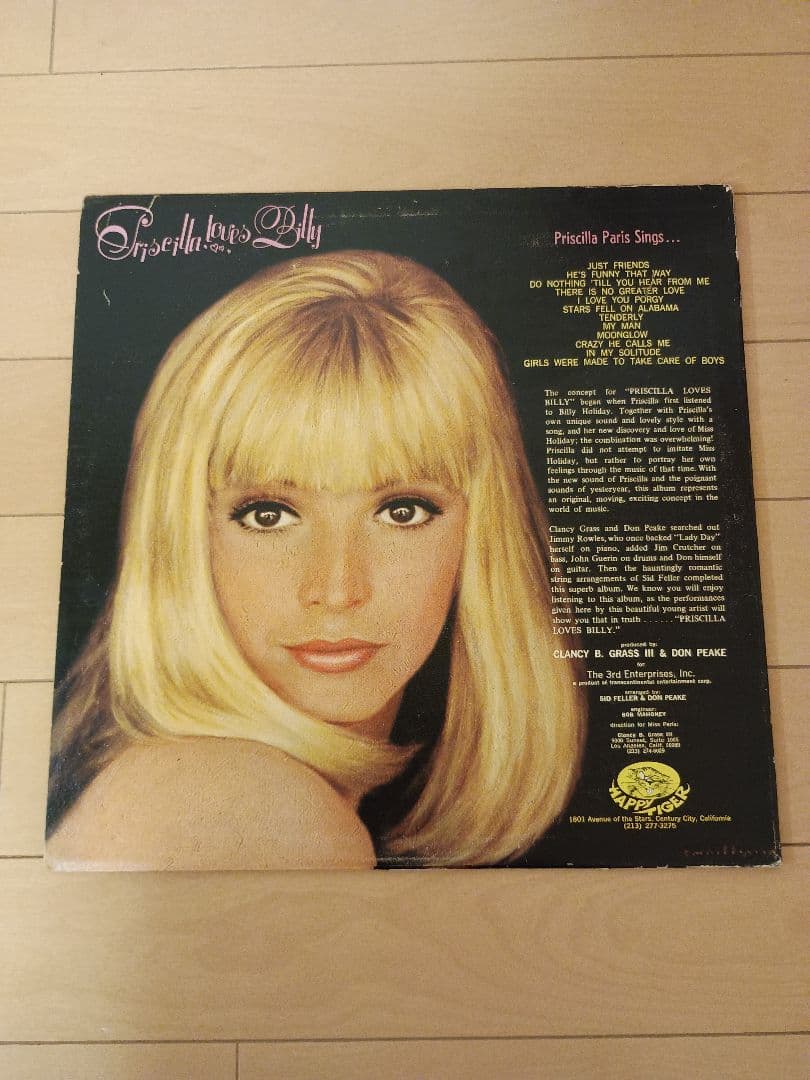 Priscilla Paris - Priscilla Loves Billy LP Original 1968 Soft Rock Happy Tiger