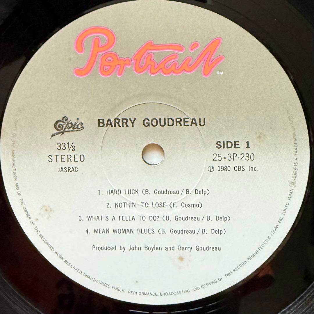 Barry Goudreau - S/T Vinyl LP Japan 1980 Epic 25-3P-230 w/ OBI Boston Members
