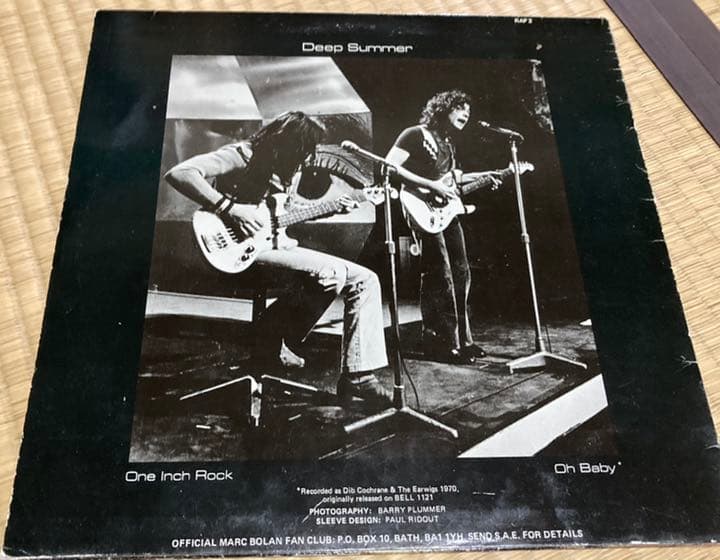 T. Rex - Deep Summer / One Inch Rock - 12" Blue Vinyl - Marc Bolan UK Import