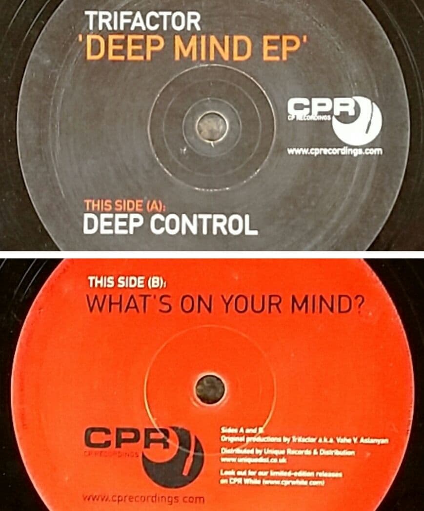 Trifactor - Deep Mind EP 12" Vinyl Electronic House Techno Club DJ