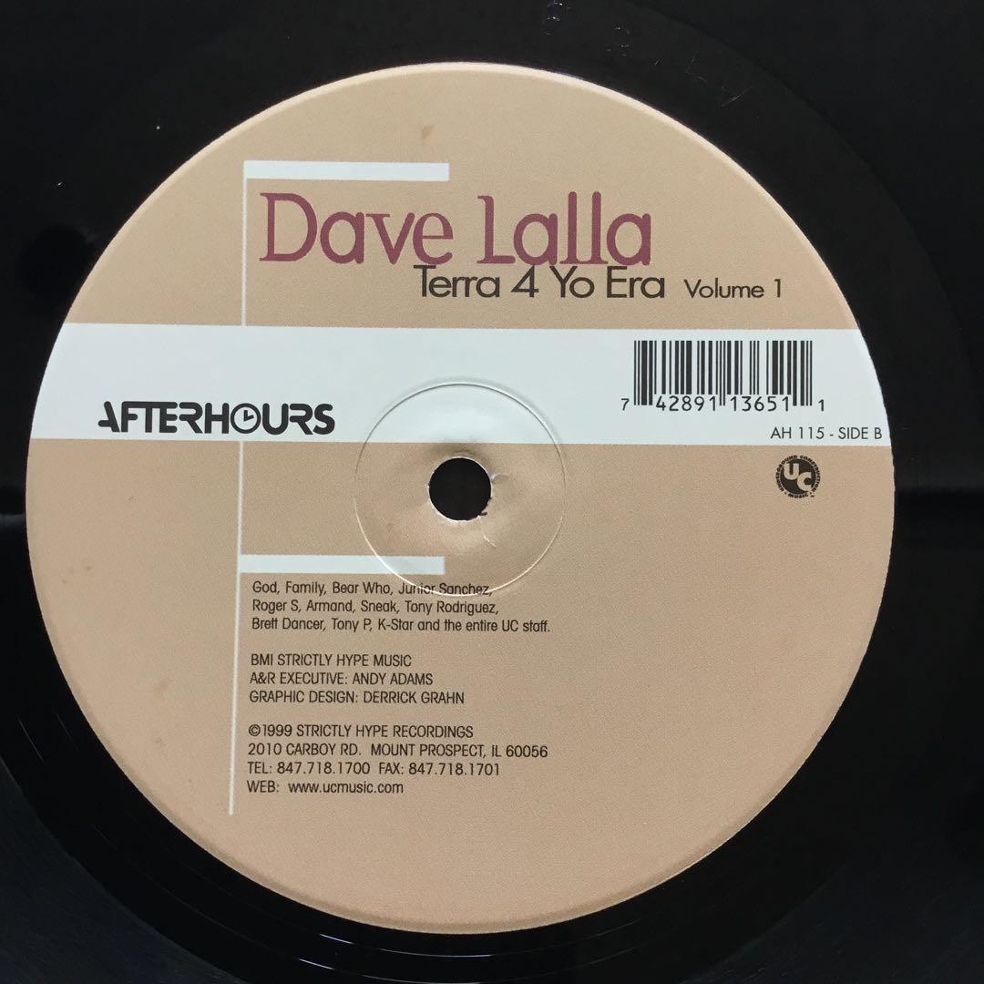 Dave Lalla - Terra 4 Yo Era Volume 1, Vinyl 12" EP, Strictly Hype Recordings
