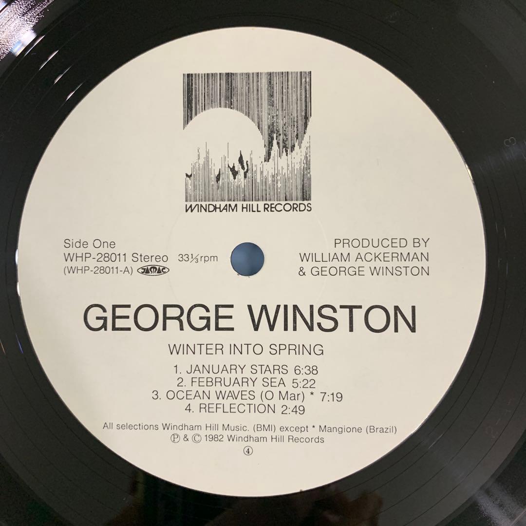 George Winston - Winter Into Spring LP Japan Windham Hill WHP-28011 Piano Solo