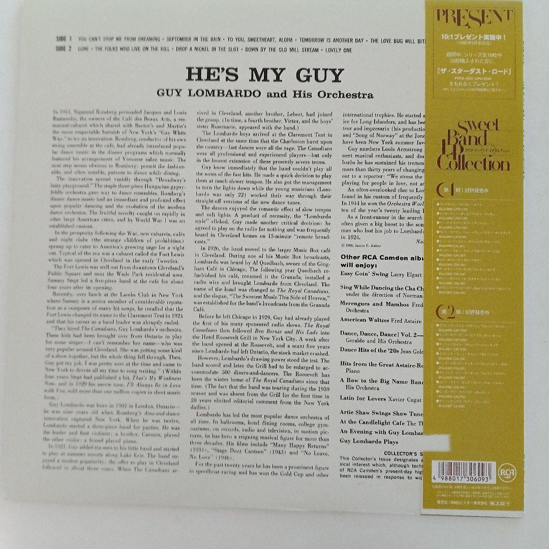 Guy Lombardo - He's My Guy - Japan LP RCA Camden Sweet Band Collection 1995