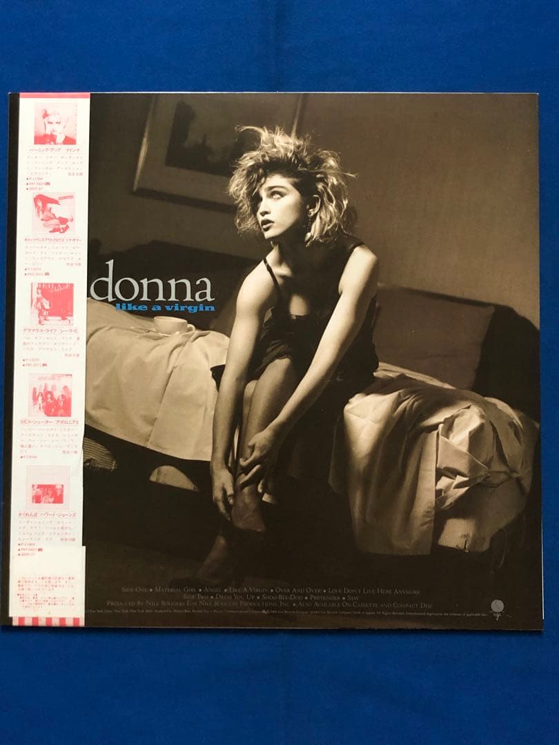 Madonna Like a Virgin Vinyl LP Japan Original Pressing P-13033 With Obi Insert