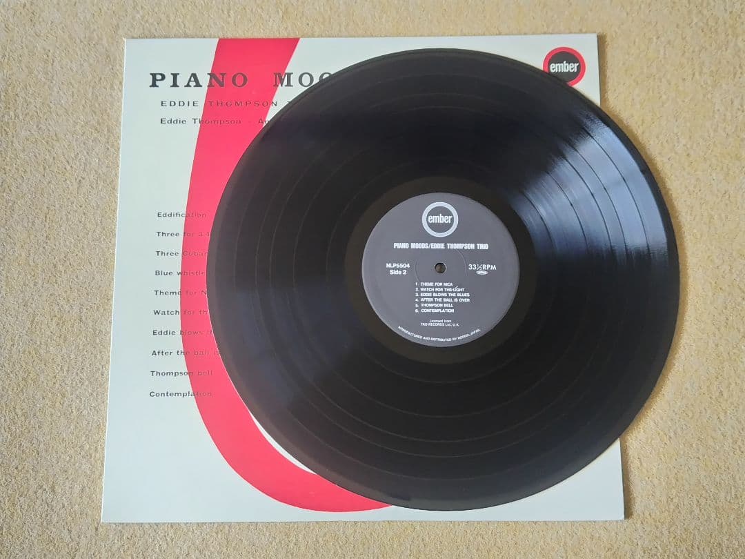 Eddie Thompson Trio Piano Moods Japan LP Norma Jazz Vinyl Record