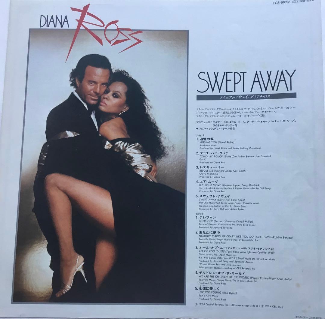 Diana Ross Swept Away Soul LP with Obi Near Mint Used Record | Japansoundstore