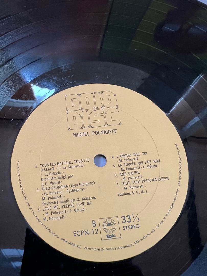 Michel Polnareff Gold Disc Series Japan Vinyl LP ECPN-12 Obi French Pop Rare