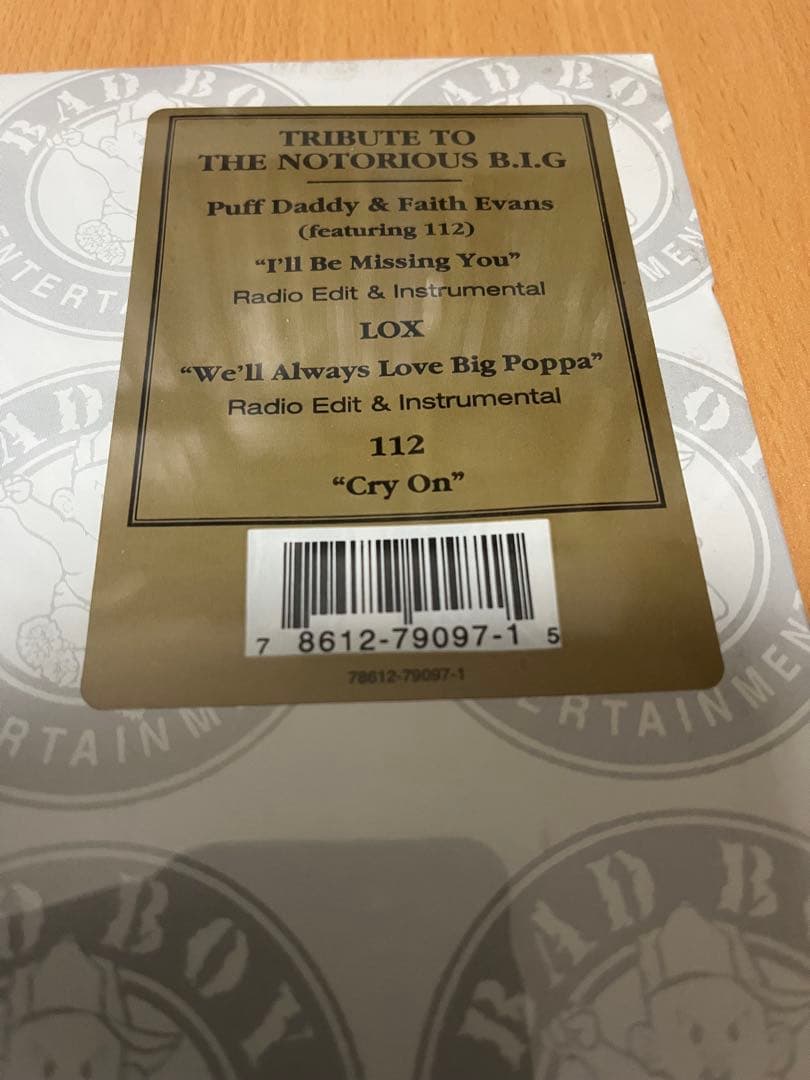 Bad Boy Entertainment Tribute to Notorious B.I.G. 12" Vinyl Album | Japansoundstore