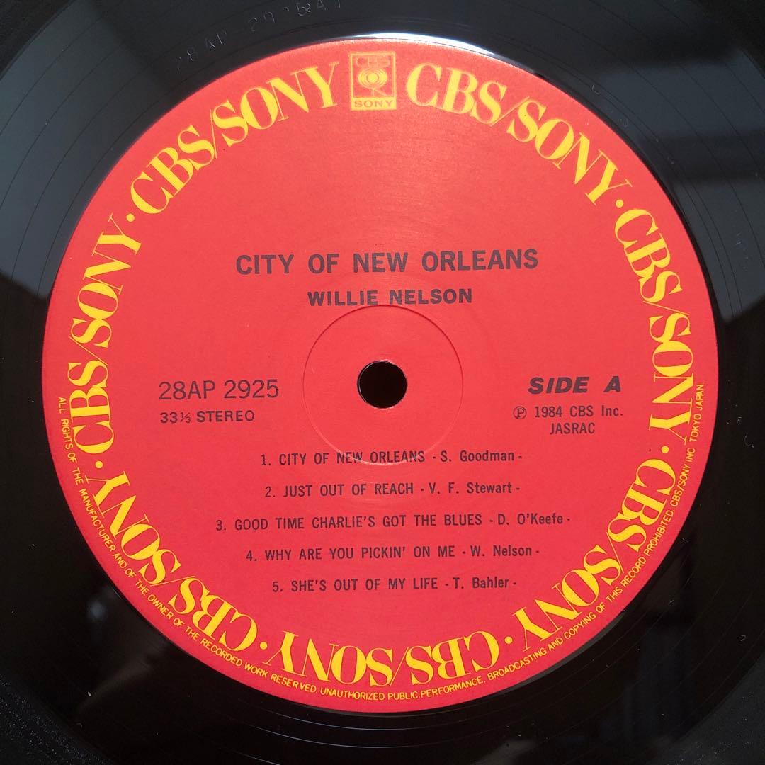 Willie Nelson City Of New Orleans LP 1984 Japan Vinyl Original w/ Obi
