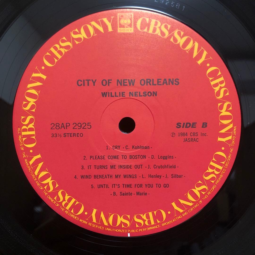 Willie Nelson City Of New Orleans LP 1984 Japan Vinyl Original w/ Obi