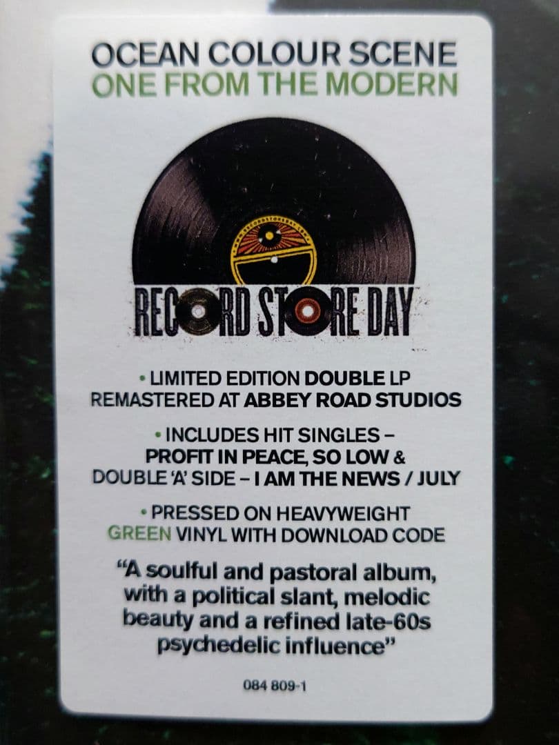Ocean Colour Scene One From The Modern Colored Vinyl LP Near Mint 2020 RSD | Japansoundstore