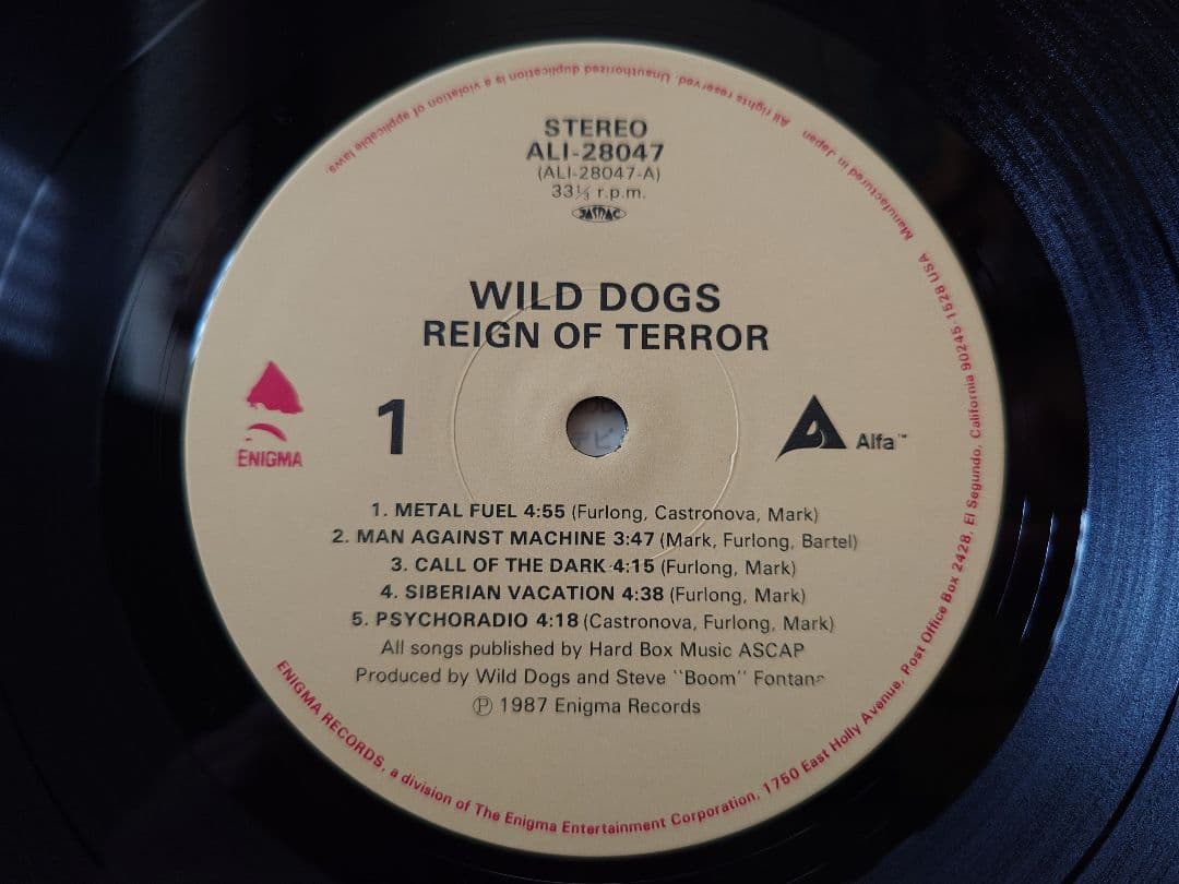 WILD DOGS Reign Of Terror LP Japan Original Pressing Vinyl Record with Obi
