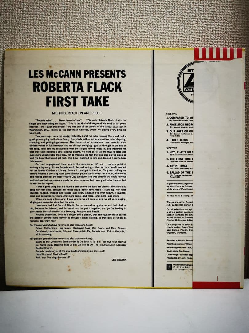 Roberta Flack - First Take LP Japan Atlantic P-8242A Soul Jazz Vinyl With Obi