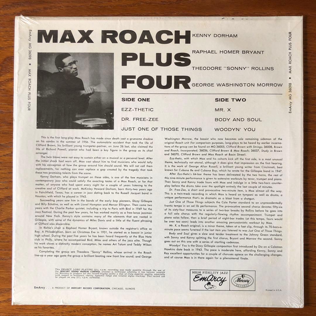 Max Roach Plus 4 LP EmArcy MG 36098 Jazz Vinyl Japan Import w/ Obi