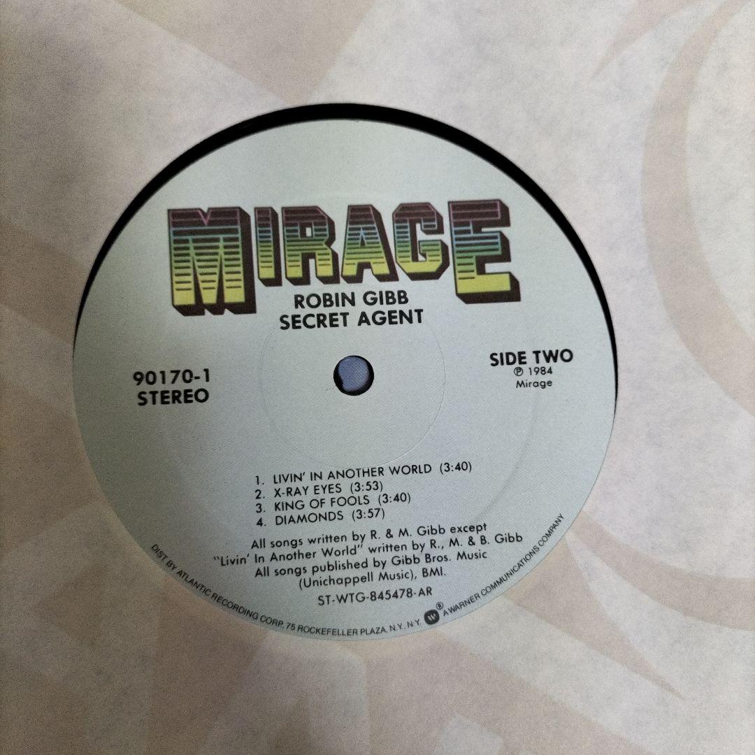 Robin Gibb - Secret Agent LP 1984 Mirage US Pressing Pop Vinyl Record
