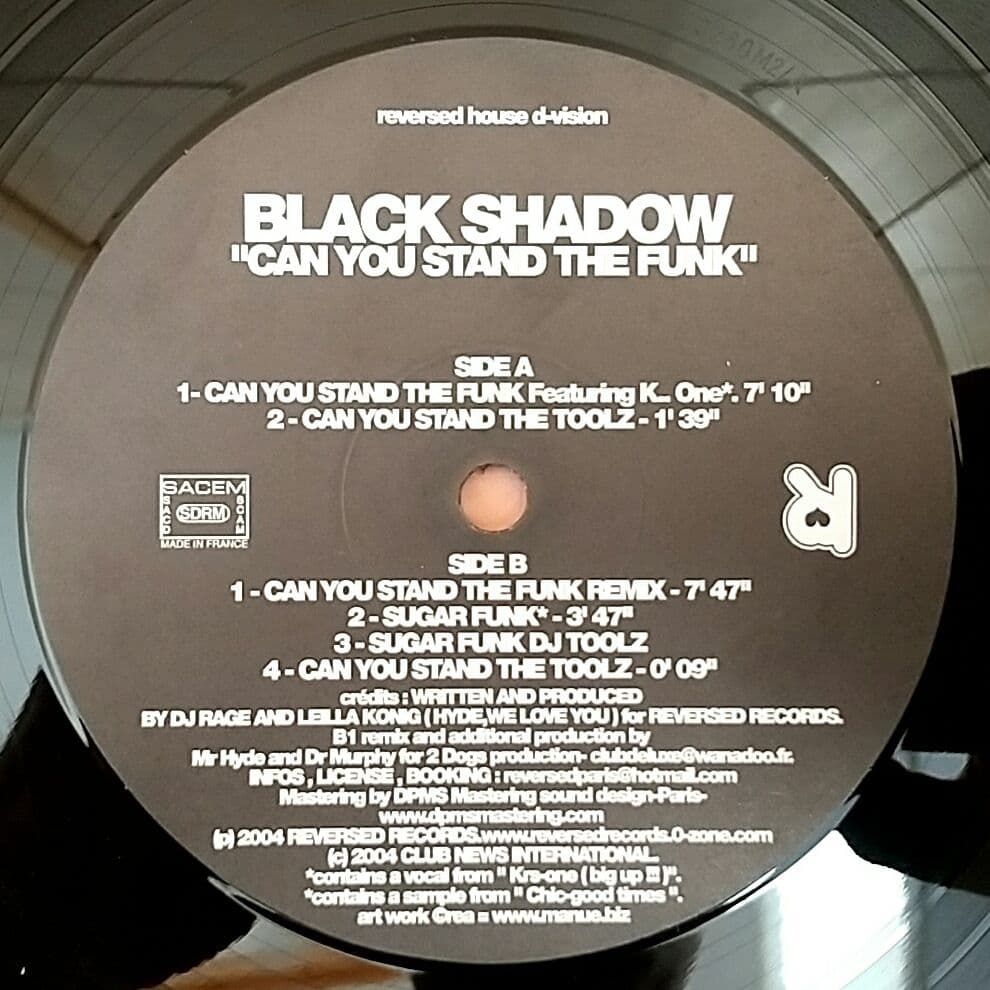 Black Shadow - Can You Stand The Funk 12" Vinyl Record House Dance